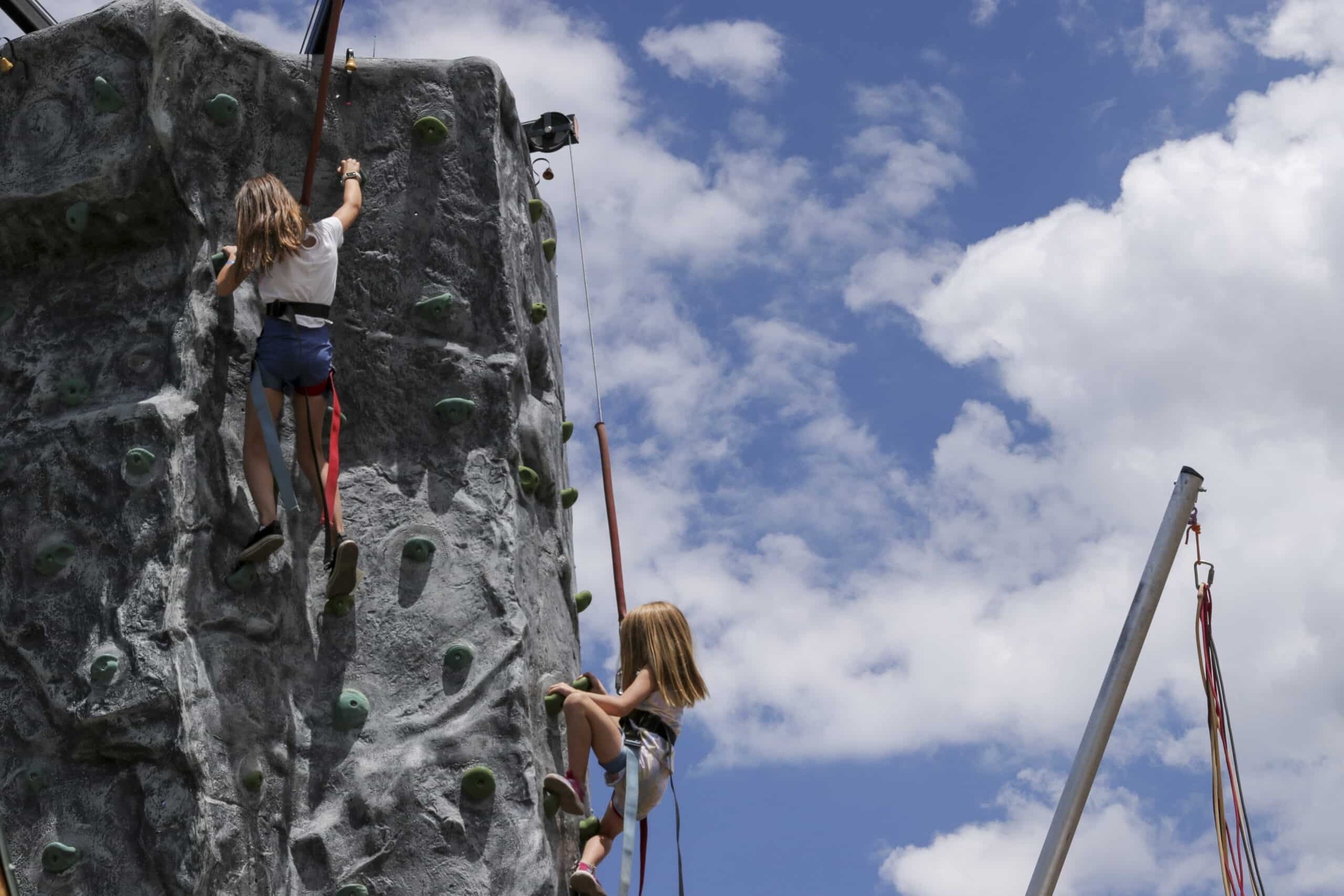 rock climbing wall