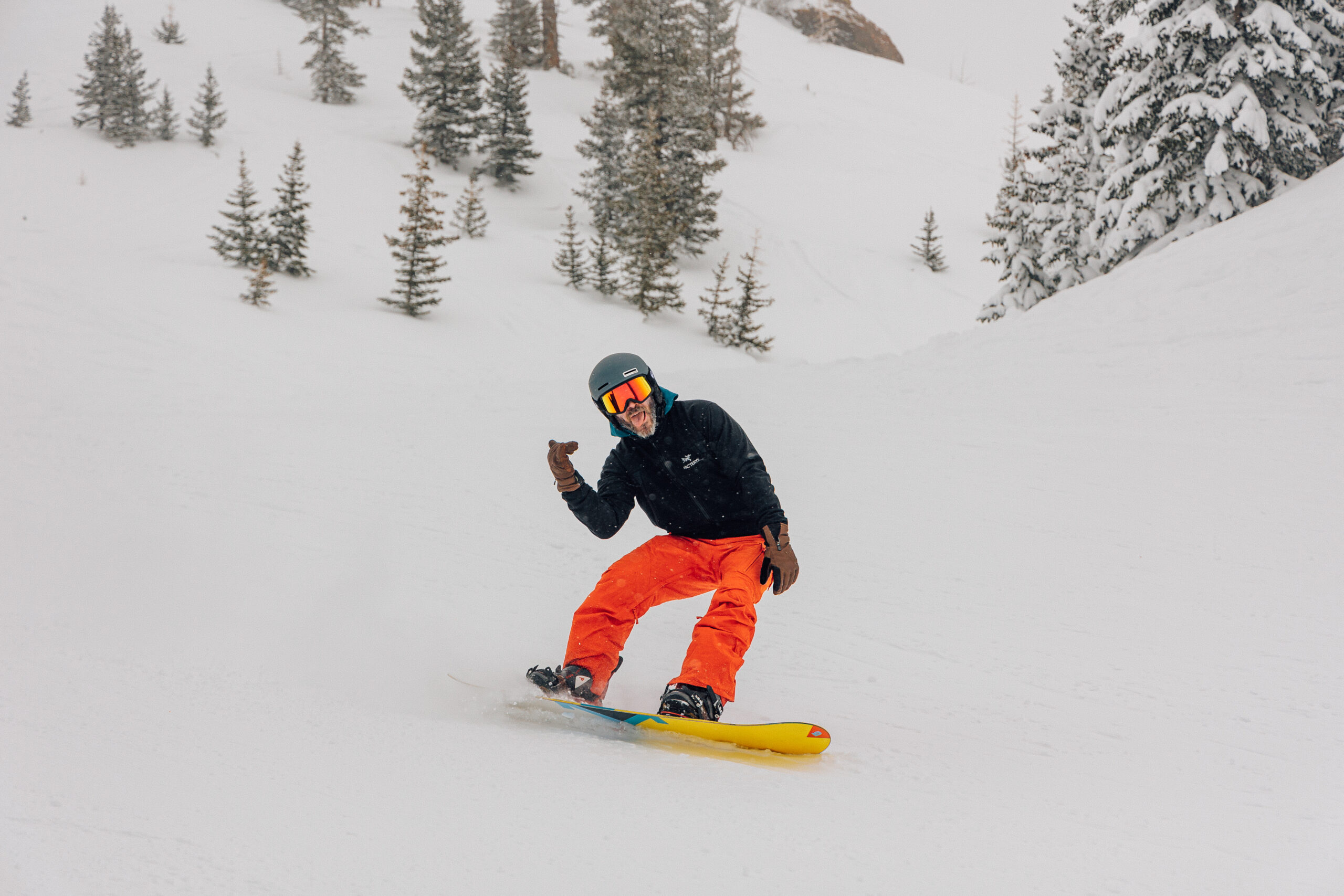 stoked snow boarder snowboarding brian head with season pass