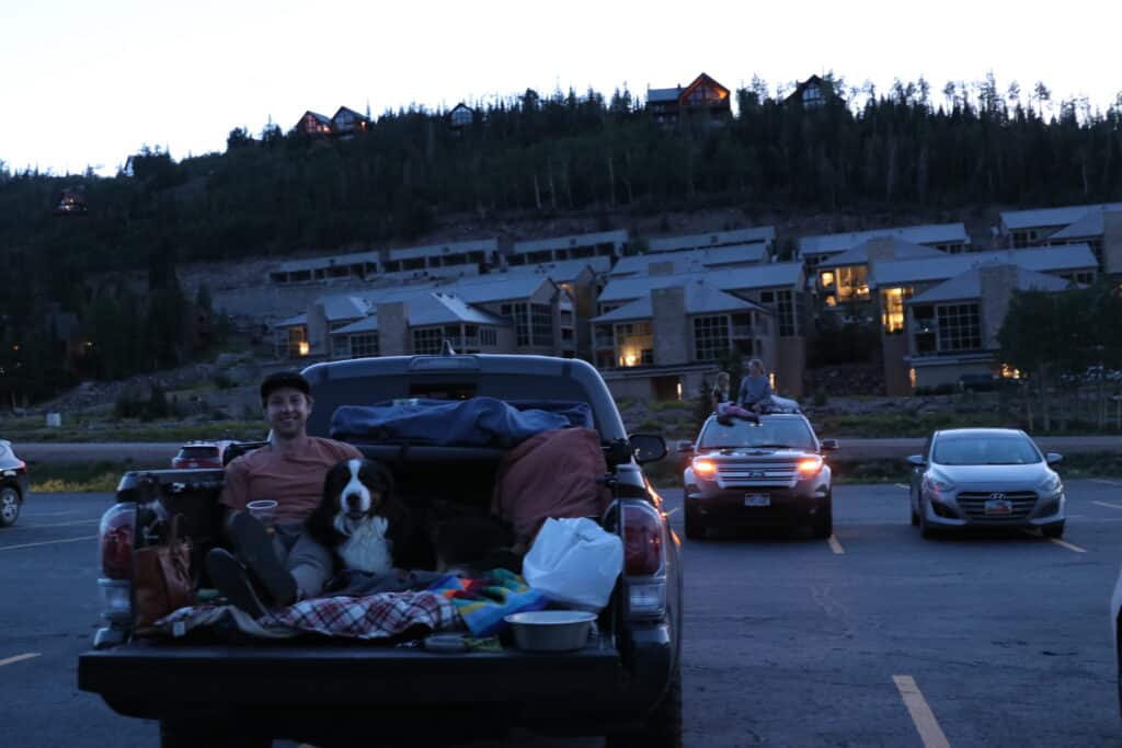 outdoor drive in movie
